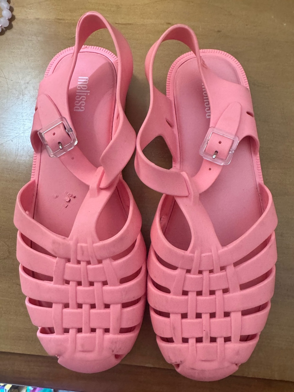 Y2K Pink Jelly Sandal-Melissa Brand Possession Fisherman Shoes - Picture 2 of 7